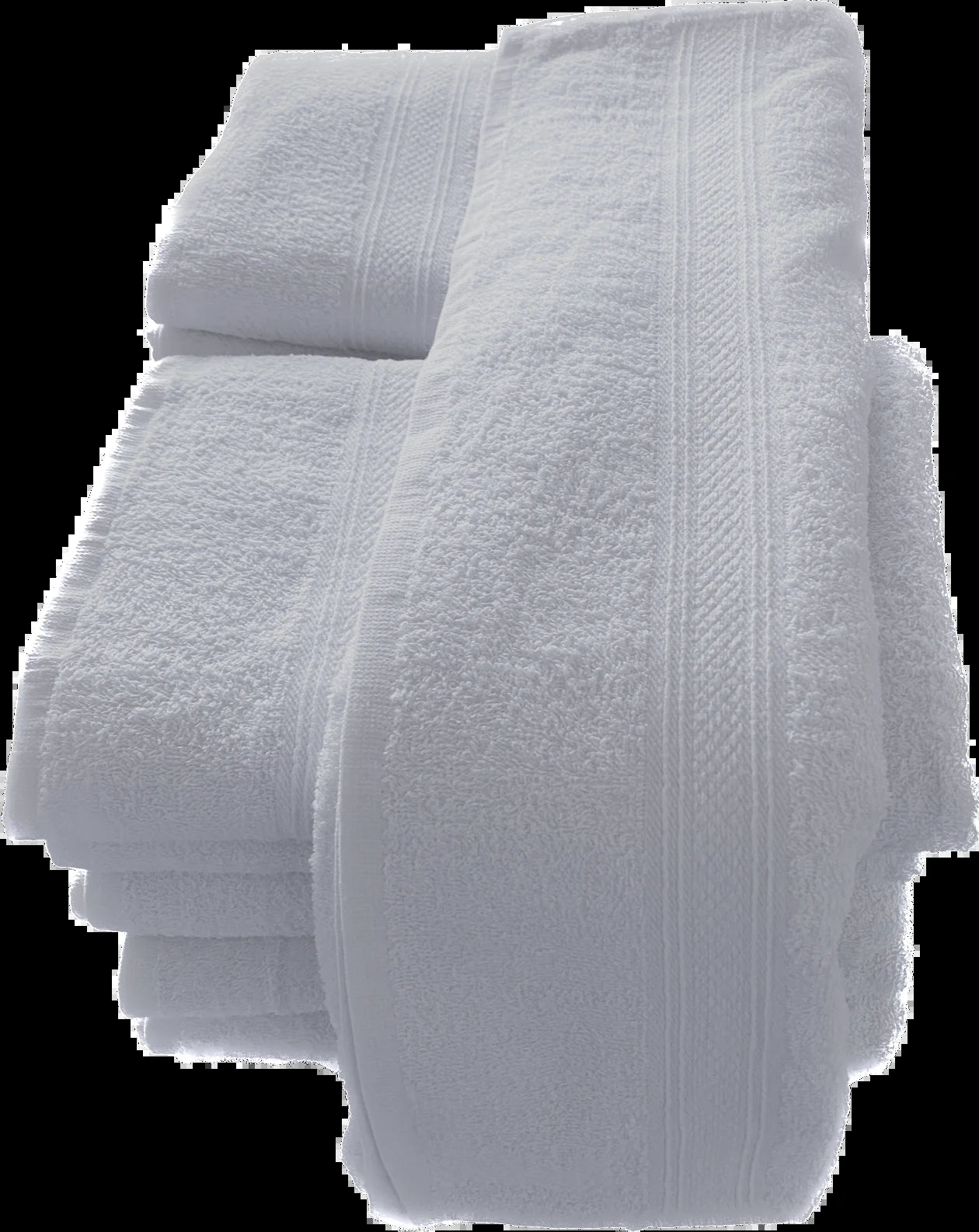 20X40 Gym Towel Set, Lightweight Quick Drying Bath Towel - White, 6 Pcs