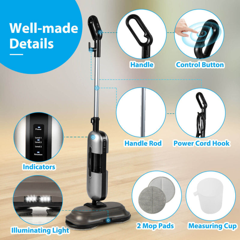1100W Handheld Detachable Multipurpose Steam Cleaner with LED Headlights
