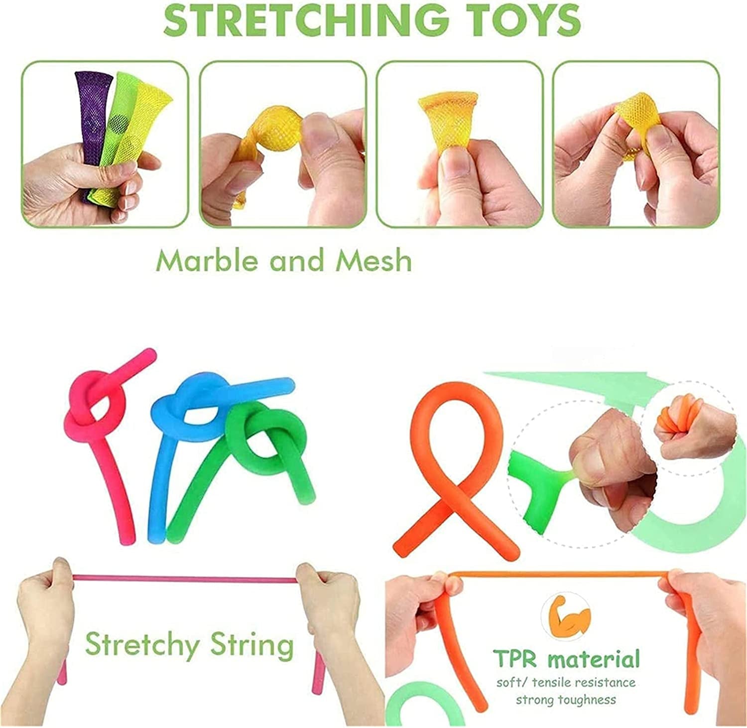 25 Combinations Fidget Toy,Autism Special Needs Stress Reliever Silicone Stress Reliever Toy,Squeeze Toy (Purple Blue)…… (Purple Blue)