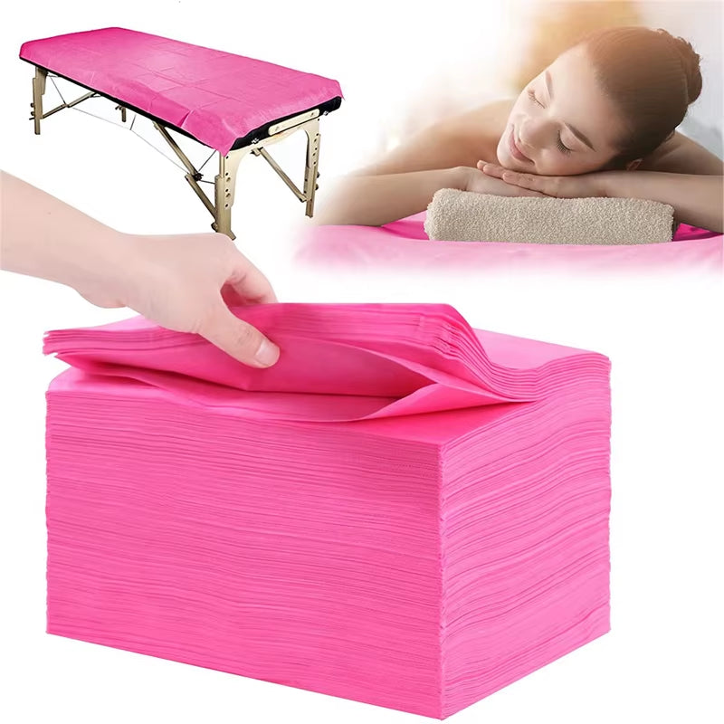 20PCS Disposable Bed Sheet Massage Table Sheet Disposable Spa Bed Sheet Waterproof Foldable Bed Sheet for Professional Salon New