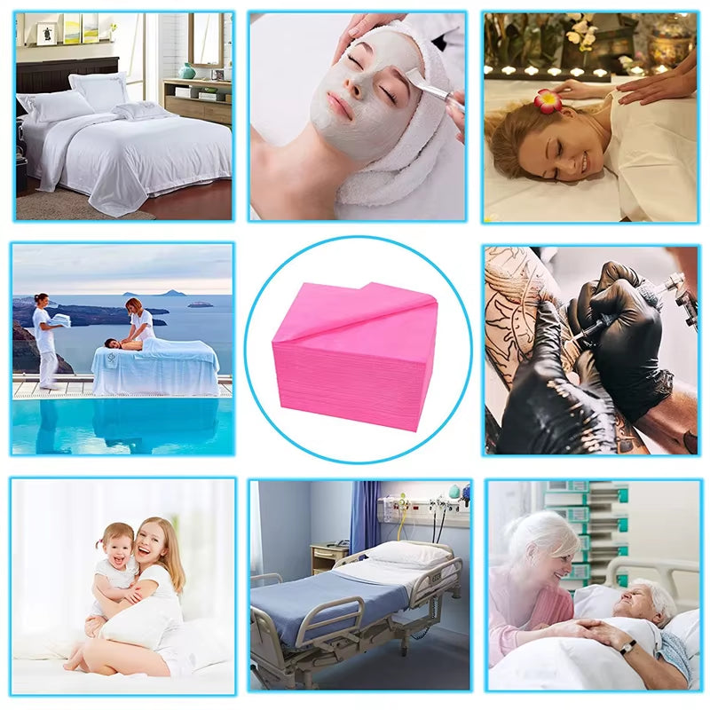 20PCS Disposable Bed Sheet Massage Table Sheet Disposable Spa Bed Sheet Waterproof Foldable Bed Sheet for Professional Salon New