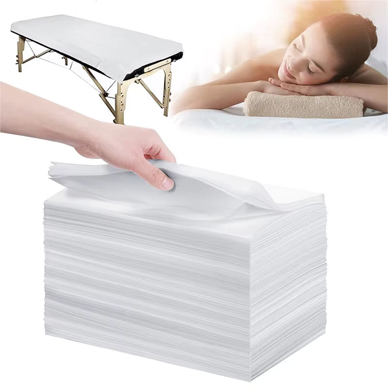20PCS Disposable Bed Sheet Massage Table Sheet Disposable Spa Bed Sheet Waterproof Foldable Bed Sheet for Professional Salon New
