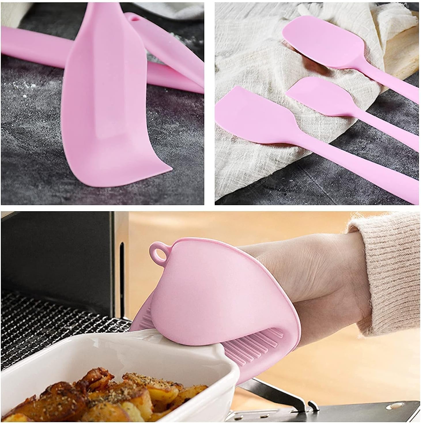 , Kitchen Utensil Set 42PCS, Nylon & Stainless Steel, Pink