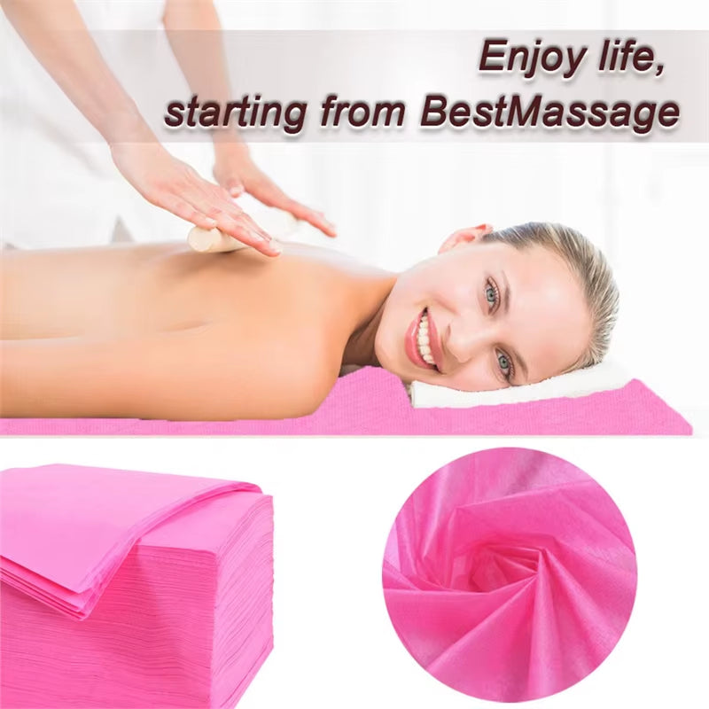 20PCS Disposable Bed Sheet Massage Table Sheet Disposable Spa Bed Sheet Waterproof Foldable Bed Sheet for Professional Salon New